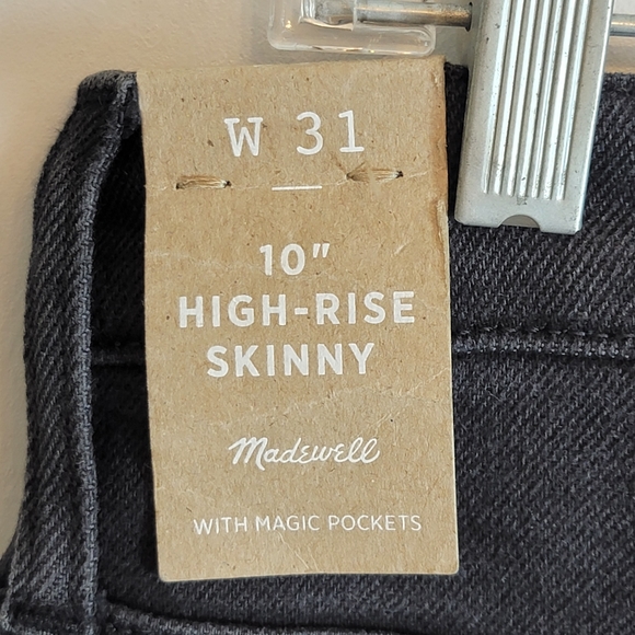 MADEWELL Inch High Rise Black Skinny Jeans - Picture 4 of 10